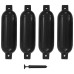 Bară De Protecție Barcă, 4 Buc., Negru, 51X14 Cm, Pvc
