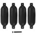 Bară De Protecție Barcă, 4 Buc., Negru, 58,5X16,5 Cm, Pvc