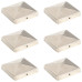 Capace Stâlpi De Gard Piramidă 6 Buc. Oțel Inoxidabil 101X101Mm
