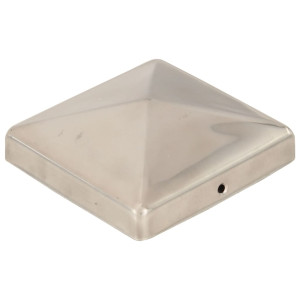 Capace Stâlpi De Gard Piramidă 6 Buc. Oțel Inoxidabil 101X101Mm
