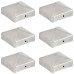 Capace Stâlpi De Gard Piramidă 6 Buc. Metal Galvanizat 71X71 Mm