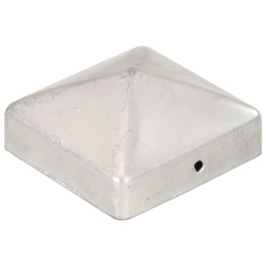 Capace Stâlpi De Gard Piramidă 6 Buc. Metal Galvanizat 71X71 Mm