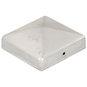 Capace Stâlpi De Gard Piramidă 6 Buc. Metal Galvanizat 81X81 Mm