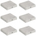 Capace Stâlpi De Gard Piramidă 6 Buc. Metal Galvanizat 91X91 Mm