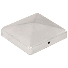 Capace Stâlpi Gard Piramidă 6 Buc. Metal Galvanizat 101X101 Mm
