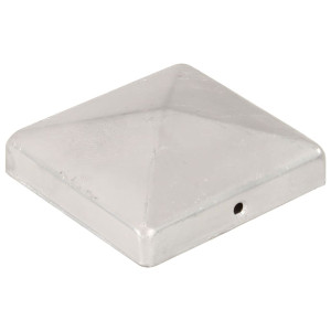 Capace Stâlpi Gard Piramidă 6 Buc. Metal Galvanizat 101X101 Mm