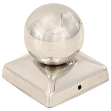 Capace Stâlpi Tip Glob, 6 Buc., 71 X 71 Mm, Oțel Inoxidabil