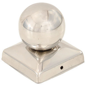 Capace Stâlpi Tip Glob, 6 Buc., 71 X 71 Mm, Oțel Inoxidabil