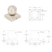 Capace Stâlpi Tip Glob, 6 Buc., 71 X 71 Mm, Oțel Inoxidabil
