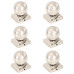 Capace Stâlpi Tip Glob, 6 Buc., 91 X 91 Mm, Oțel Inoxidabil