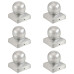 Capace Stâlpi Tip Glob, 6 Buc., 71 X 71 Mm, Metal Galvanizat
