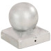 Capace Stâlpi Tip Glob, 6 Buc., 71 X 71 Mm, Metal Galvanizat