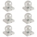 Capace Stâlpi Tip Glob, 6 Buc., 91 X 91 Mm, Metal Galvanizat