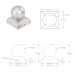 Capace Stâlpi Tip Glob, 6 Buc., 91 X 91 Mm, Metal Galvanizat