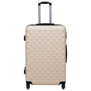 Set De Valize Cu Carcasă Rigidă, 3 Piese, Auriu, Abs