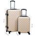 Set De Valize Cu Carcasă Rigidă, 2 Piese, Auriu, Abs