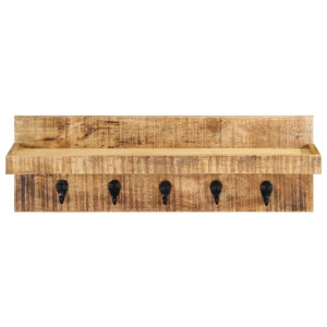Cuier De Haine De Perete, 60 X 15 X 20 Cm, Lemn Masiv De Mango