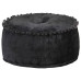 Fotoliu Puf Rotund, Antracit, 40 X 20 Cm, Catifea