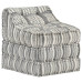 Fotoliu Puf Modular, Gri Cu Dungi, Material Textil