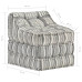Fotoliu Puf Modular, Gri Cu Dungi, Material Textil
