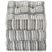 Fotoliu Puf Modular, Gri Cu Dungi, Material Textil