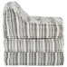 Fotoliu Puf Modular, Gri Cu Dungi, Material Textil