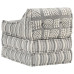 Fotoliu Puf Modular, Gri Cu Dungi, Material Textil