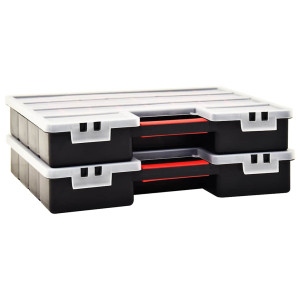 Cutii Sortare 2 Buc. Separatoare Reglabile 460X325X80Mm Plastic