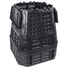 Compostor De Grădină, Negru, 93,3X93,3X113 Cm, 740 L