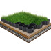 Grilaje De Gazon, 16 Buc., Negru, 60X40X3 Cm, Plastic