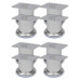 Picioare De Canapea Rotunde, 8 Buc., 60 Mm, Crom
