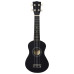 Set Ukulele Soprano, Cu Husă, Pentru Copii, Negru, 21"