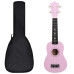 Set Ukulele Soprano, Cu Husă, Pentru Copii, Roz, 21"