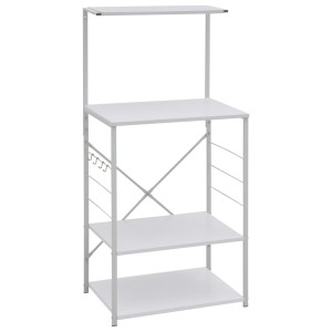 Dulap Cuptor Microunde, Alb, 60X39,6X123 Cm, Lemn Prelucrat
