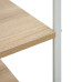 Dulap Microunde, Alb/Stejar, 60X39,6X123 Cm, Lemn Prelucrat