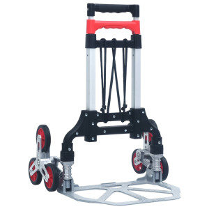 Cărucior Pliabil Pentru Scări, 70 Kg, Argintiu, Aluminiu