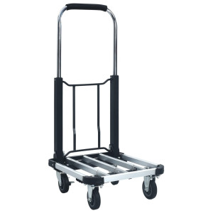 Cărucior De Transport Pliabil, 150 Kg, Argintiu, Aluminiu
