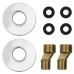 Baterie Cadă Cu 2 Robinete + Deviator Duș De Mână Chrome Retro