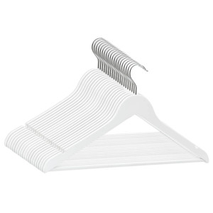 Set De Umerașe Anti-Alunecare, 20 Buc., Alb, Lemn Esență Tare