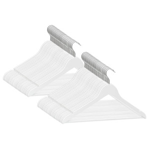 Set De Umerașe Anti-Alunecare, 50 Buc. Alb, Lemn Esență Tare