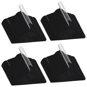 Set De Umerașe Anti-Alunecare, 100 Buc., Negru, Catifea