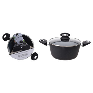 Excelent Houseware Vas Cu Capac, 24 Cm, Aluminiu Forjat