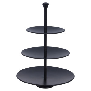 Excellent Houseware Suport De Servire Cu 3 Niveluri, Negru Mat, 36,5Cm