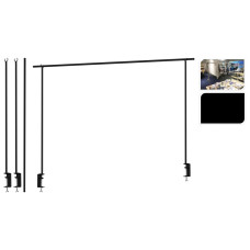 Progarden Tijă Decorativă De Masă Cu Clemă, Negru, Metal
