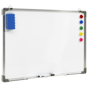 Tablă Magnetică Albă Cu Ștergere Uscată 90X60 Cm Oțel