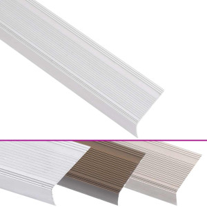 Profile Trepte În Formă De L, 15 Buc, Argintiu, 90 Cm, Aluminiu