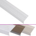 Profile Trepte În Formă De L, 15 Buc, Argintiu, 67 Cm, Aluminiu