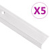 Profile Trepte În Formă De L, 10 Buc, Argintiu, 67 Cm, Aluminiu