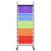 Cărucior De Depozitare Mobil Cu 10 Sertare, Multicolor, Plastic