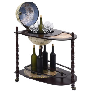Bar Tip Glob Pământesc Suport Sticle Vin, Verde, Eucalipt